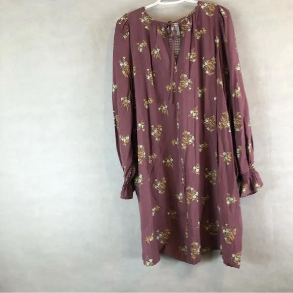 a new day Mauve Floral Long Sleeve Dress - Picture 6 of 11